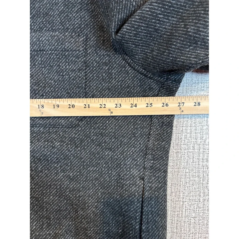 Banana Republic Mens XL Charcoal‎ Gray Twill Button Front Shirt Jacket Shacket